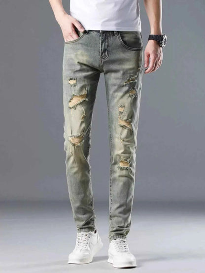 Men's Distressed Slim Fit Jeans