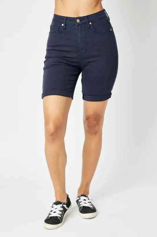 Judy Blue Full Size High Waist Tummy Control Bermuda Shorts