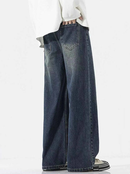 Men's Full Size Wide-Leg Relaxed Fit Jeans Plus Size