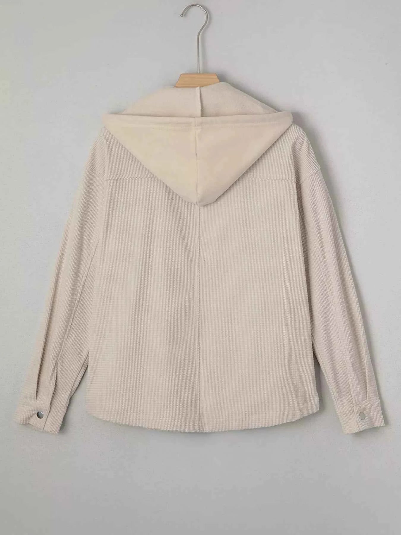 Thermal Knit Textured Hooded Jacket