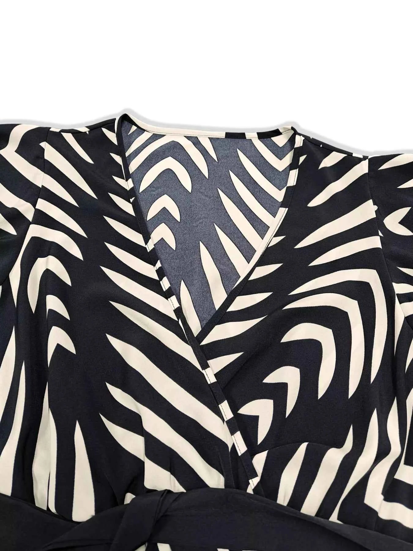 Plus Size Chevron Print Wrap Maxi Dress