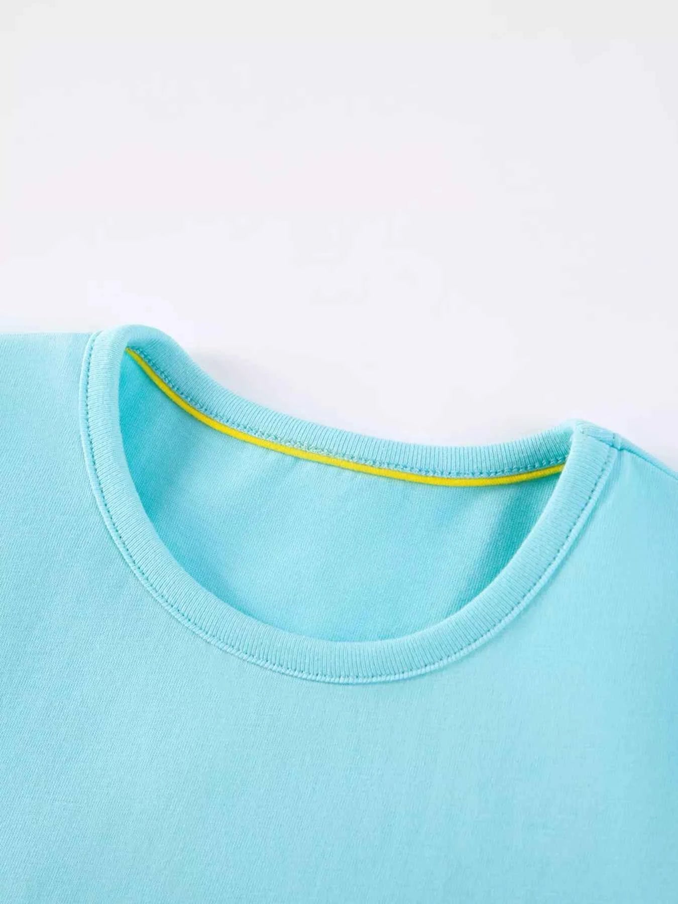 Children's Bunny Striped Sleeve Casual Dress