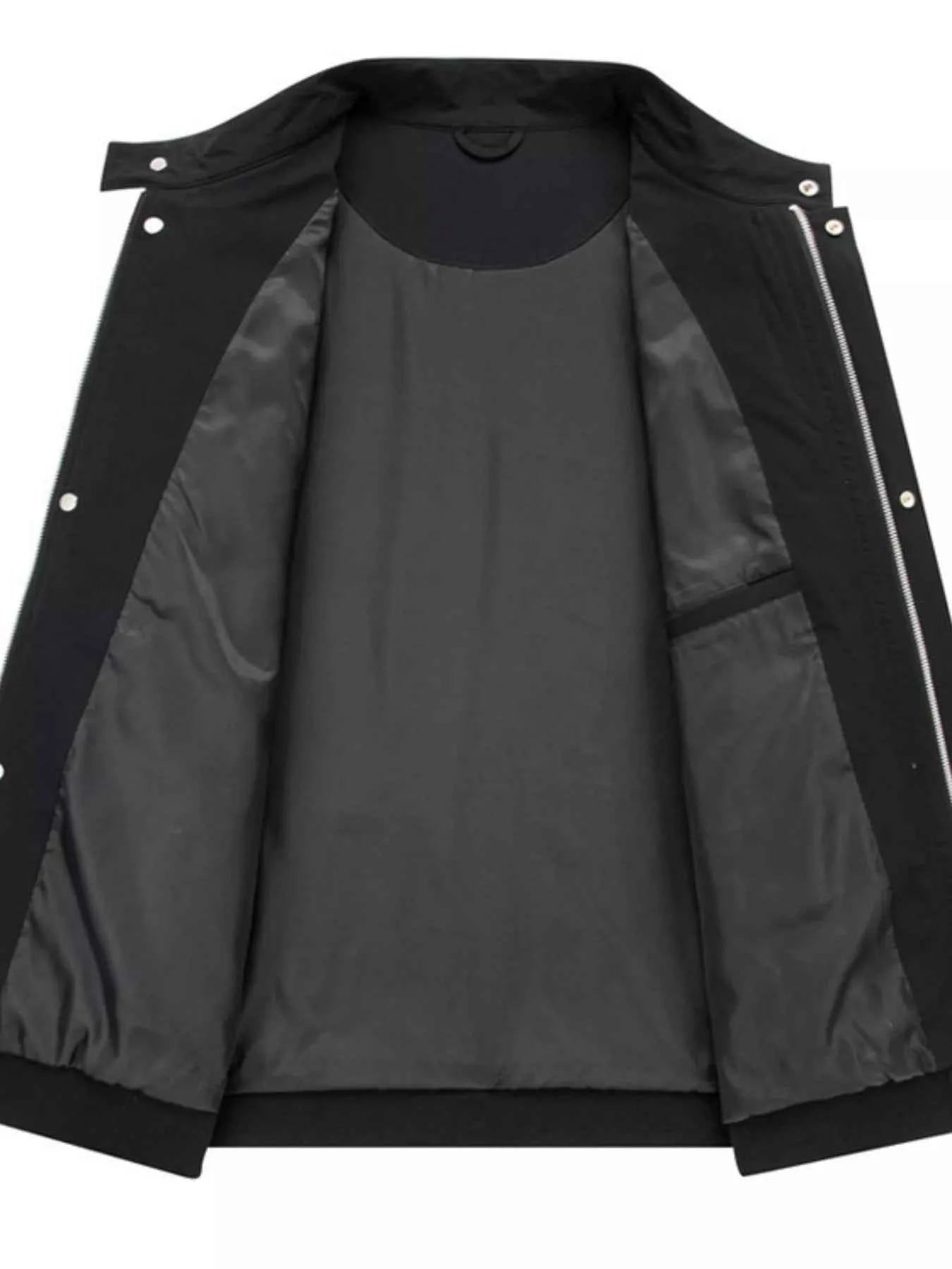 Men's Plus Size Zip Up Long Sleeve Jacket