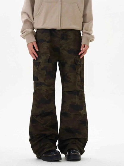 Men's Camouflage Wide Leg Cargo Pants