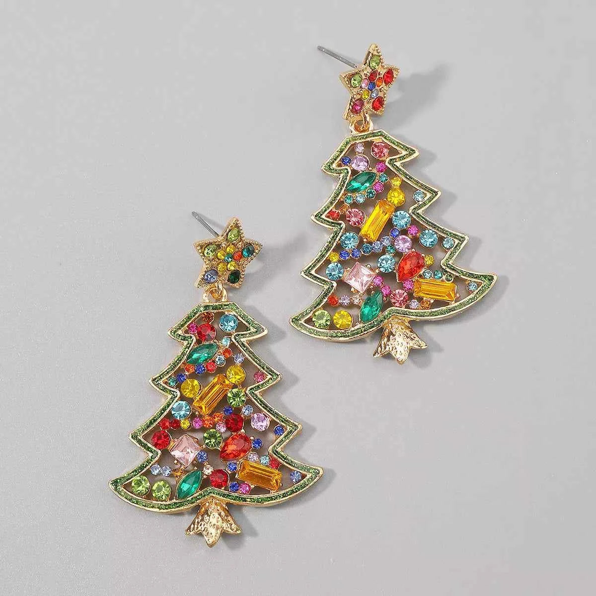 Christmas Tree Dangle Earrings