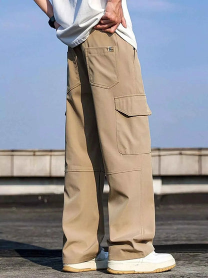 Men's Plus Size Cargo Wide Leg Pants