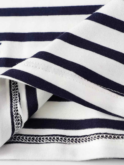 Children's Striped Cat Short Sleeve Dress