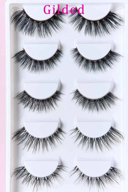 SO PINK BEAUTY Faux Mink Eyelashes Variety Pack 5 Pairs