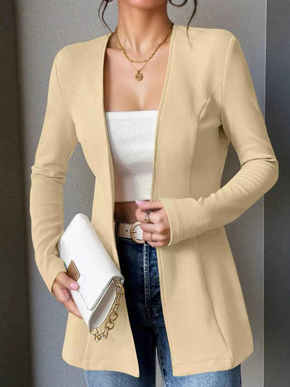 One Button Long Sleeve Blazer