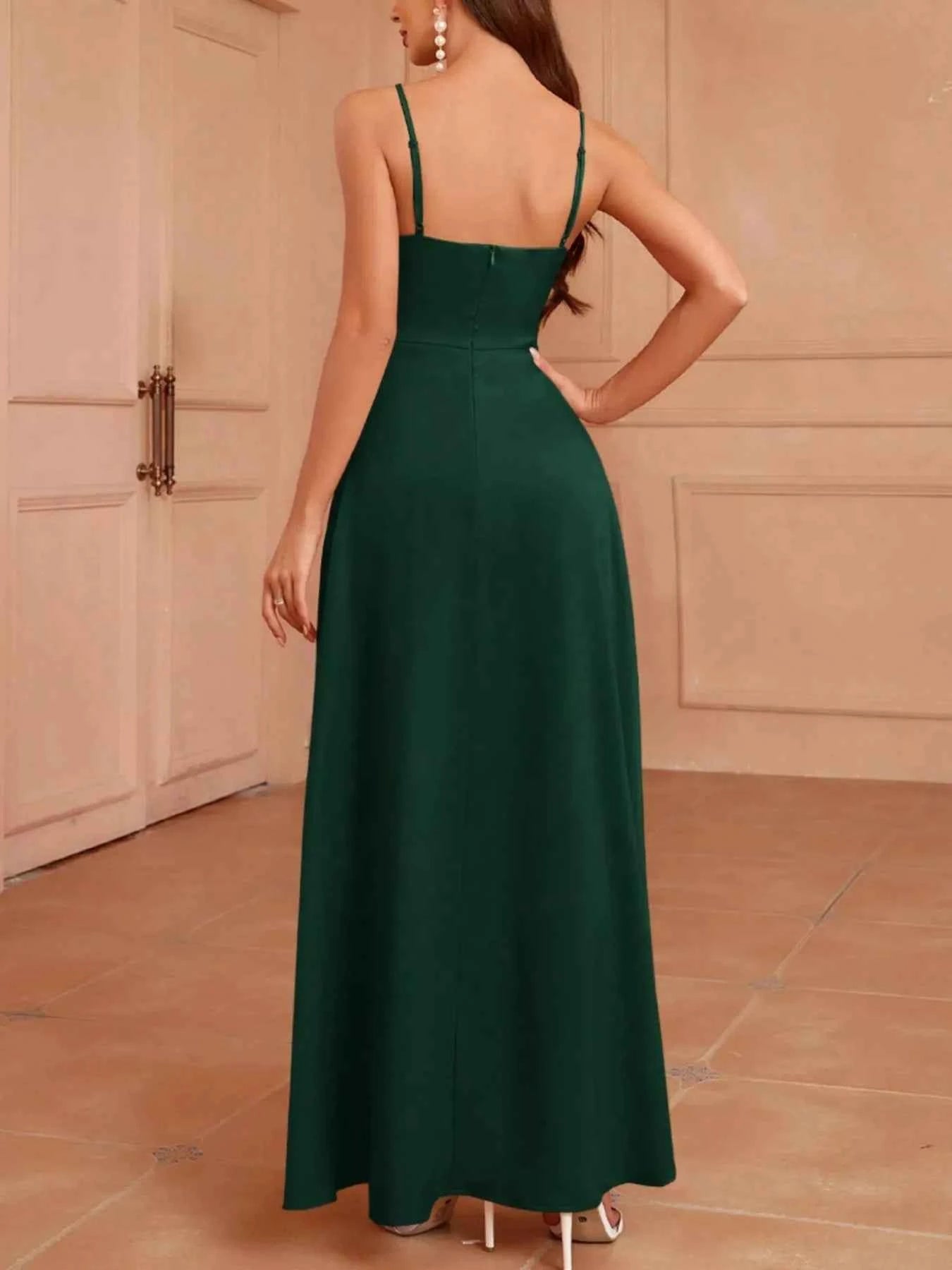 Slit Spaghetti Strap Maxi Dress