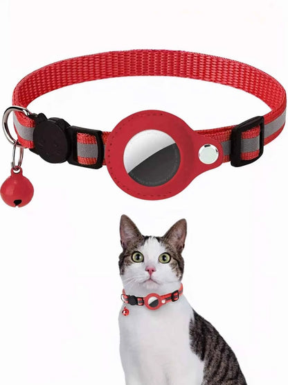 All Devices Airtag Reflective Pet Collar with Bell Anti-Lost Locator