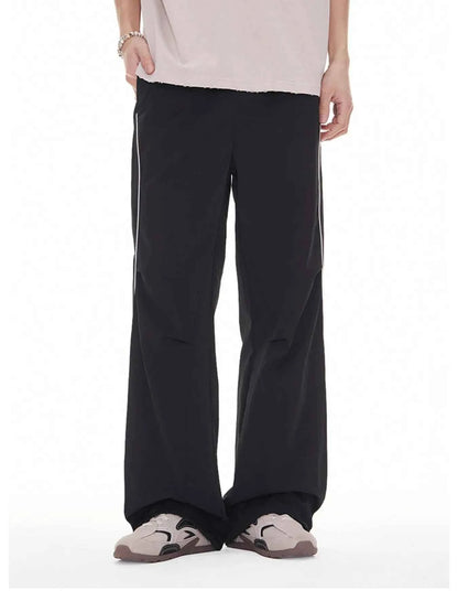 Men's Stripe Wide Leg Cargo Pants