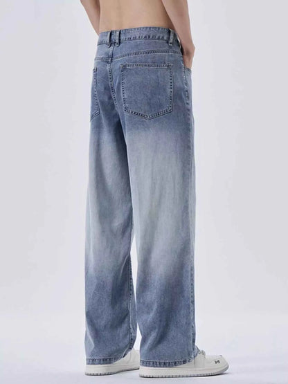 Men's Vintage Washed Straight Fit Pants