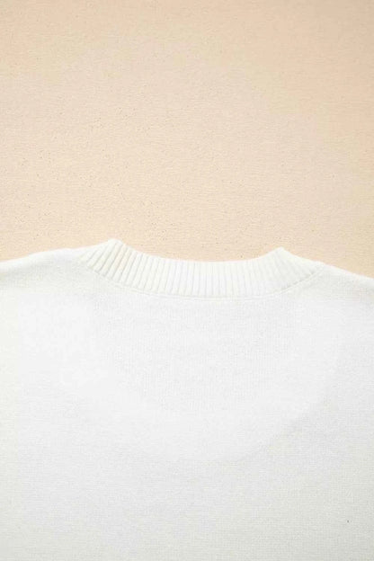 Colorful Holly Jolly Christmas Knit Loose Sweater