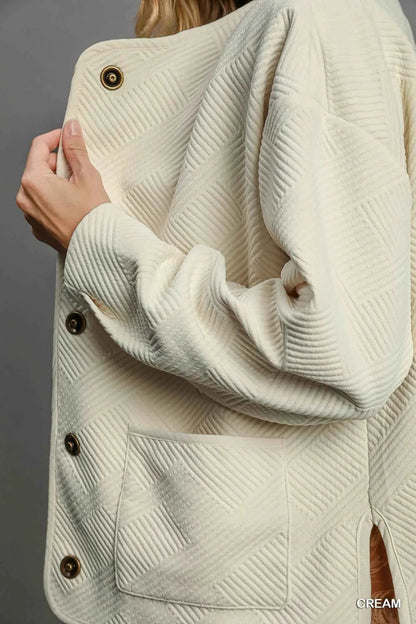 Umgee Textured Jacquard Jacket