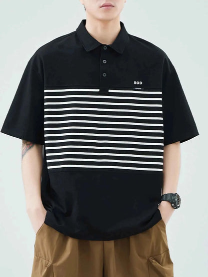 Men's Plus Size Button Detail Short Sleeve Polo