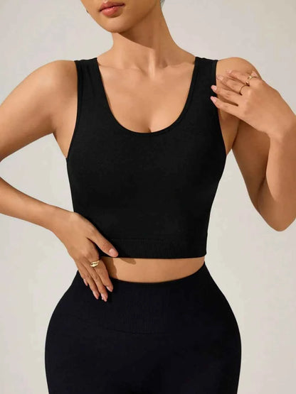 Crisscross Cropped Active Tank