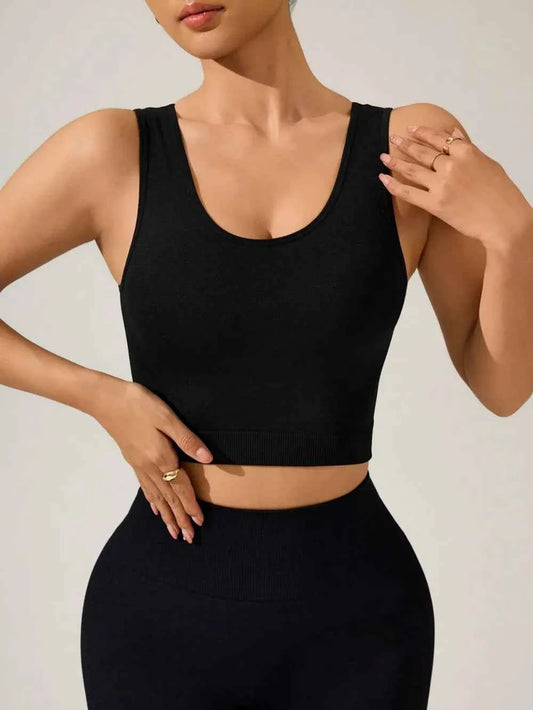 Crisscross Cropped Active Tank