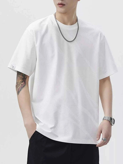 Men's Plus Size Round Neck Short Sleeve T-Shirt