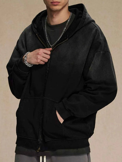 Men's Zip Up Long Sleeve Hoodie