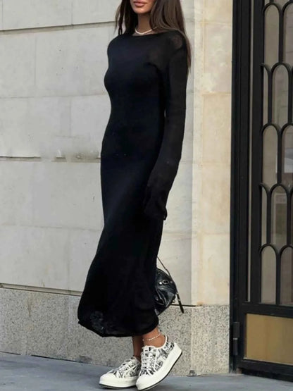 Ribbed Knit Cami Dress and Cover Up Sweater Set