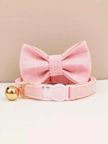 2 Piece Bow Tie Pet Collar with Bell