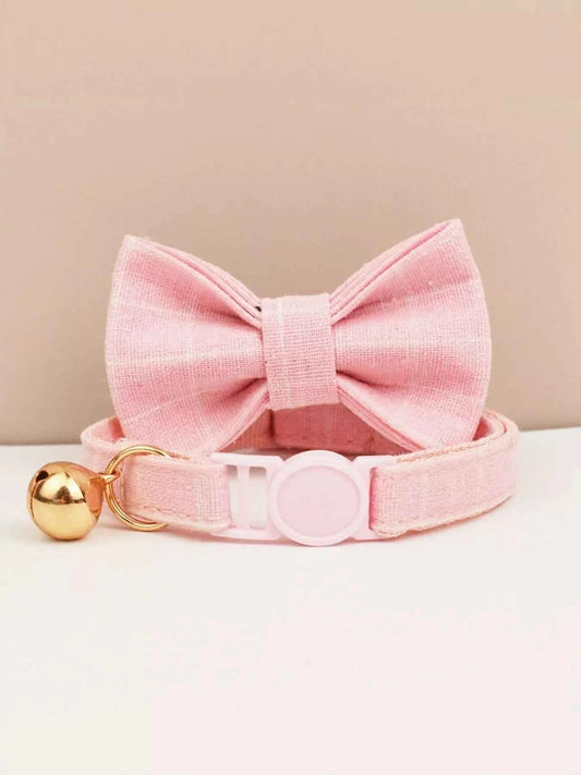 2 Piece Bow Tie Pet Collar with Bell