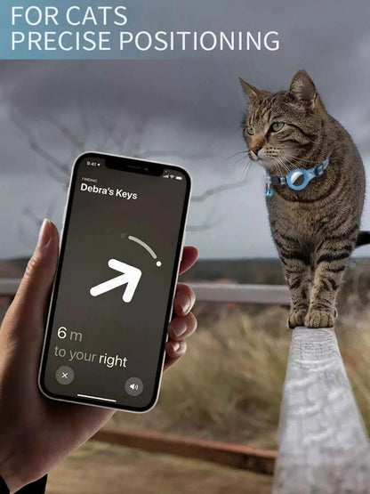 All Devices Airtag Reflective Pet Collar with Bell Anti-Lost Locator