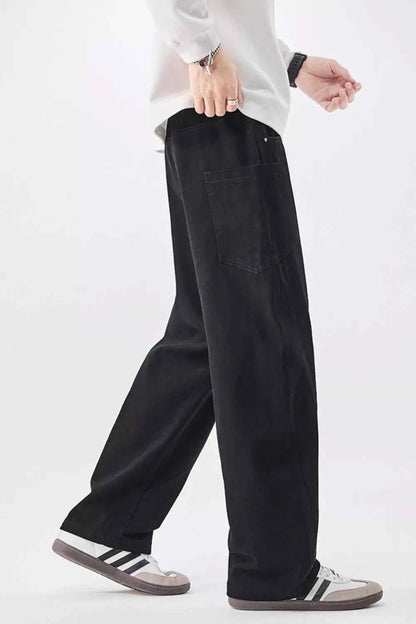 Men's Plus Size Loose Fit Drawstring Waist Jeans