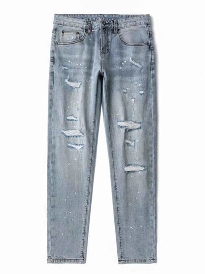 Men's Distressed Slim Fit Jeans