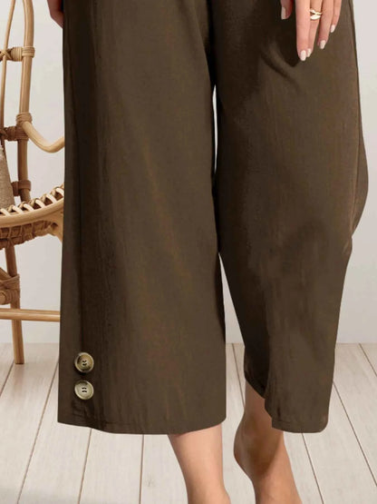Wide Leg Cropped Pants