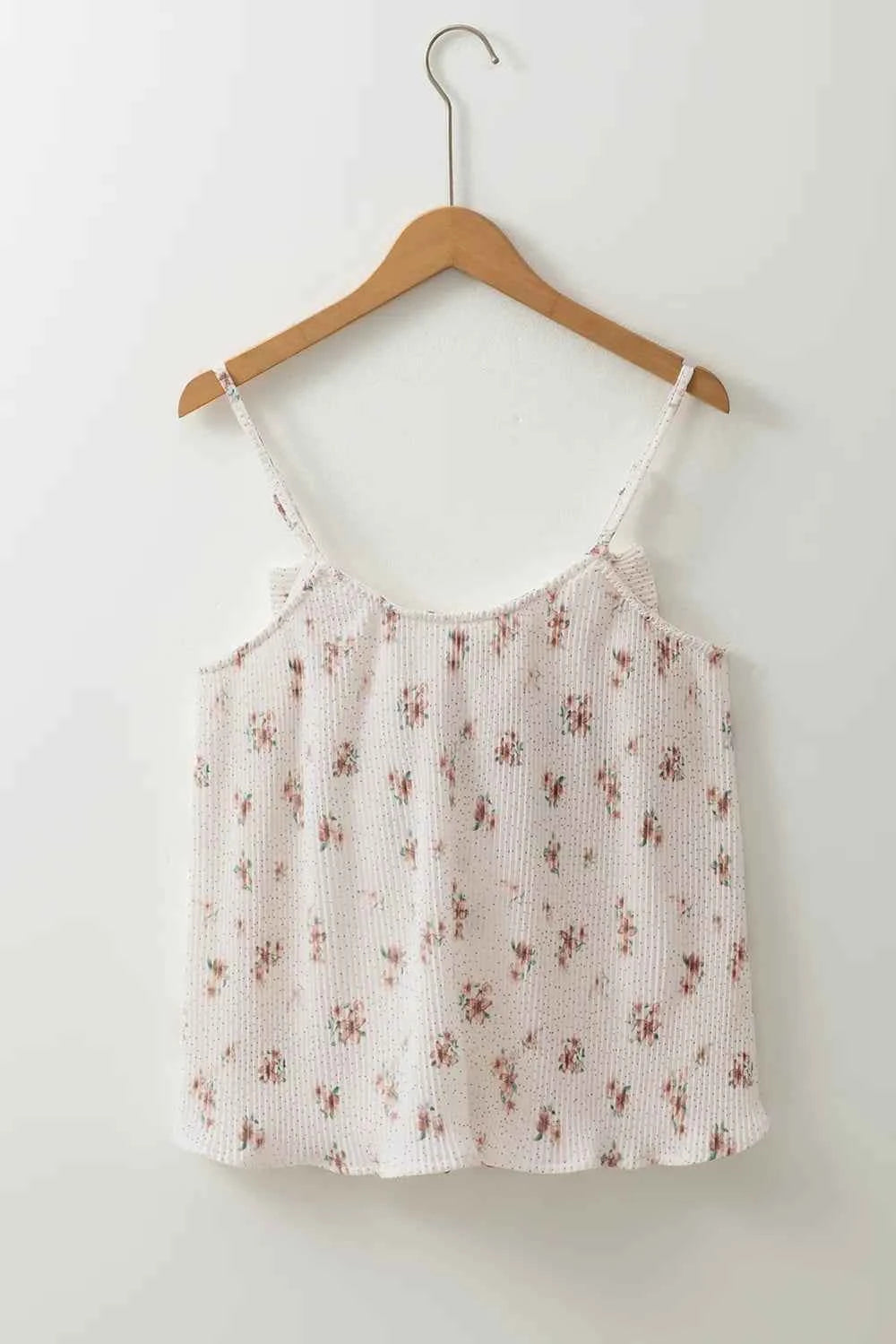 Floral Bow Back Scoop Neck Cami