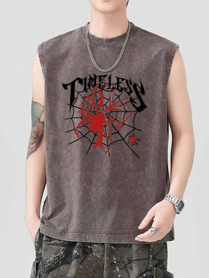 Men's Spider Round Neck Tank