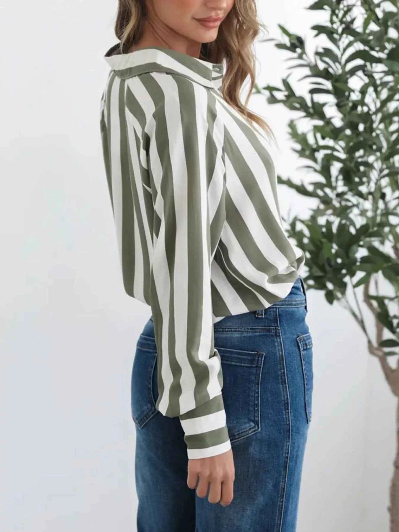 Striped Button-Down Shirt