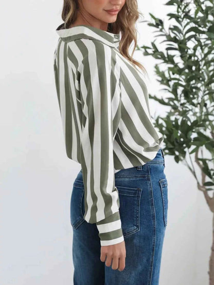 Striped Button-Down Shirt