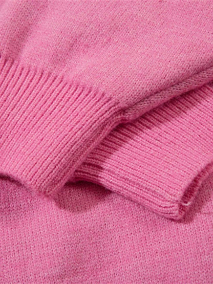 Men's Distressed Letter Round Neck Sweater