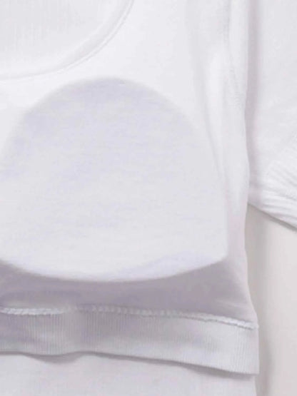 Square Neck Active T-Shirt with Detachable Chest Pads