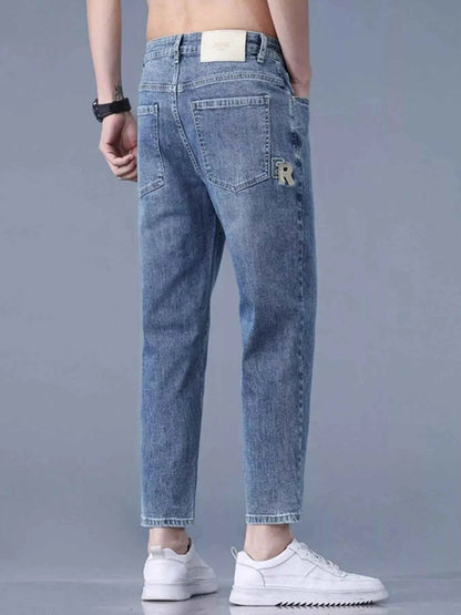 Men's Straight-Leg Wash Jeans