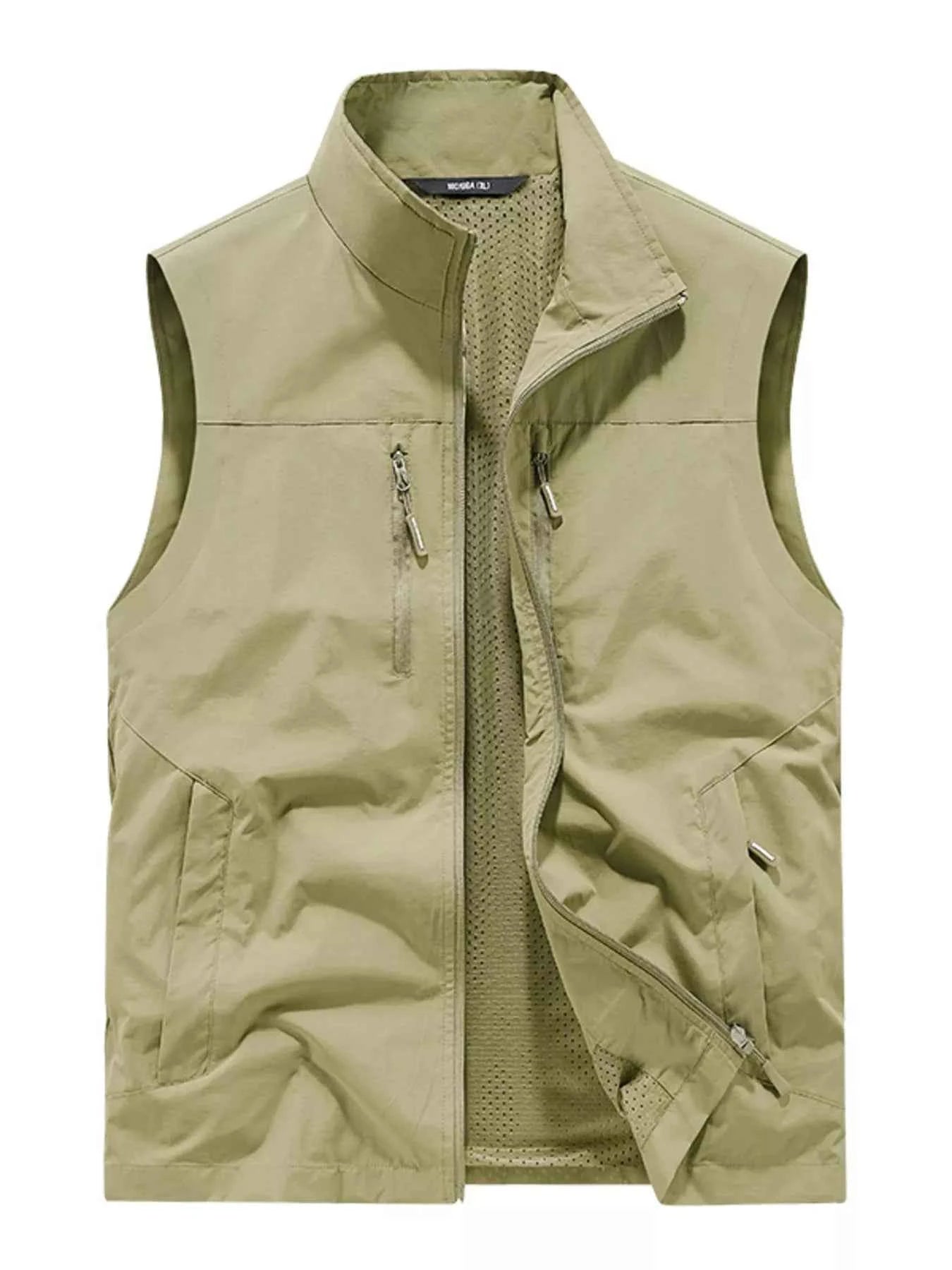 Men's Plus Size Lightweight Outdoor Zip Up Vest