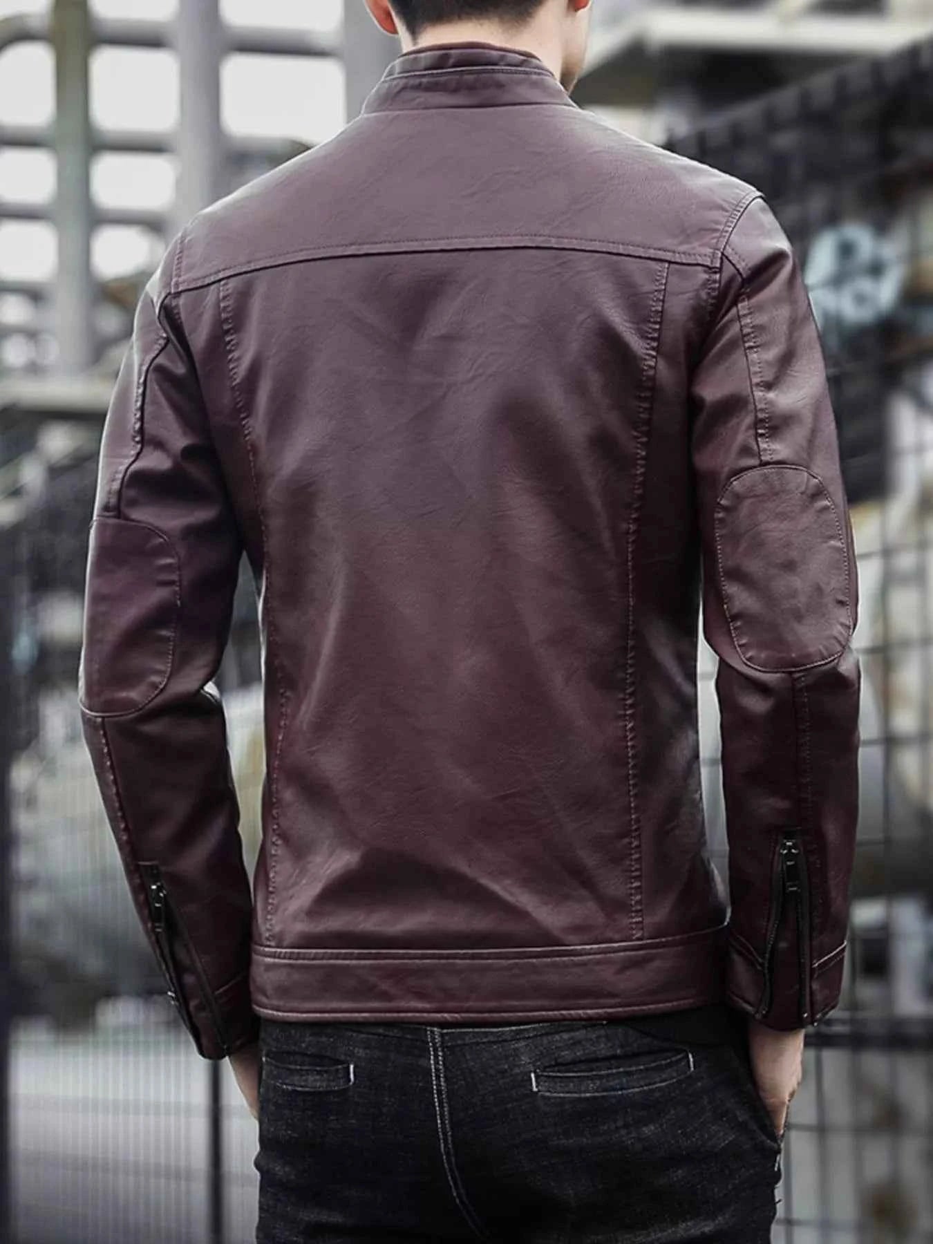 Men's Plus Size Zip Up Long Sleeve Jacket