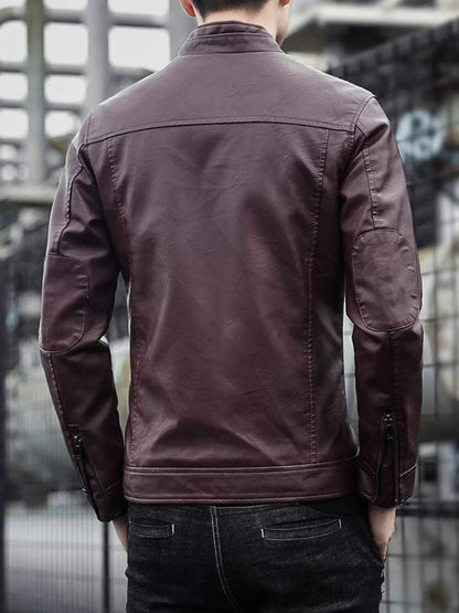 Men's Plus Size Zip Up Long Sleeve Jacket