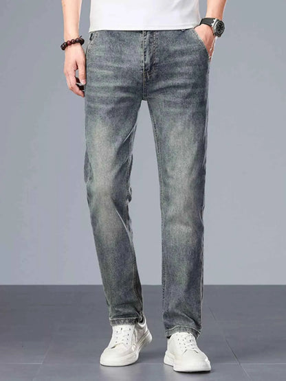 Men's Washed Slim Fit Jeans