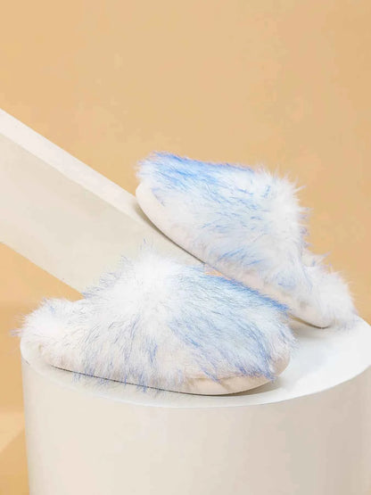 Fuzzy Round Toe Slippers