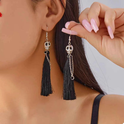 Halloween Ghost Tassel Drop Earrings