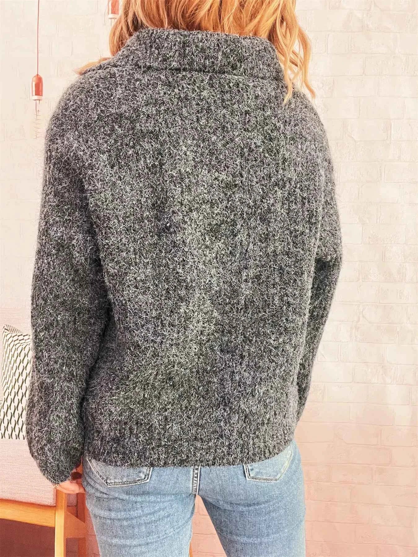 Lace Up Long Sleeve Sweater