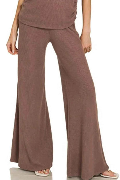 Zenana Sweater Mock Neck Top & Long Pants Set