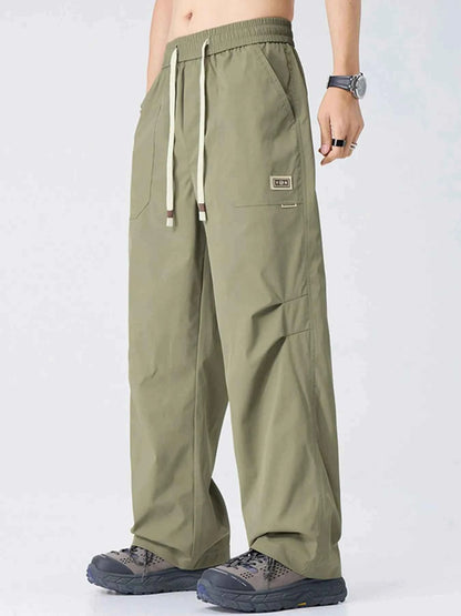 Men's Plus Size Casual Wide Leg Cargo Pants