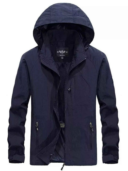 Men's Zip Up Long Sleeve Hooded Jacket