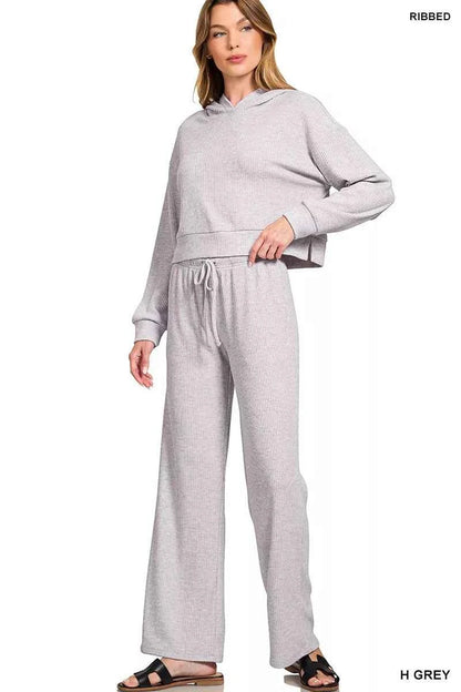 Zenana Ribbed Drawstring Lounge Pants