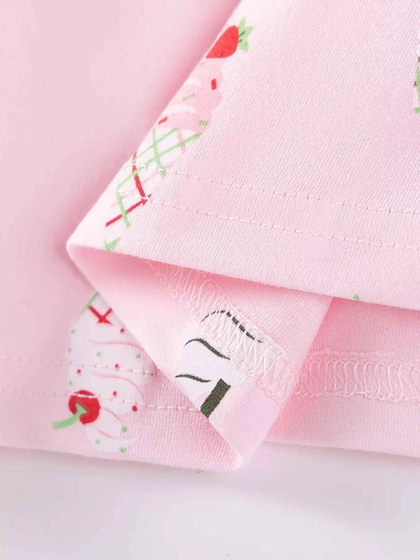 Children's Ice Cream Print Casual Dress